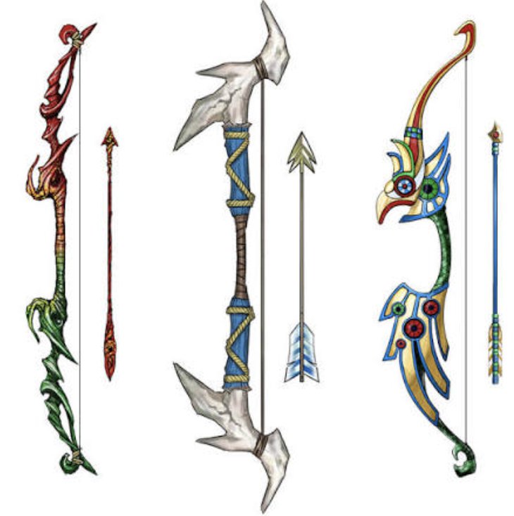 Fantasy Bow Concept Art Fantasy concept art of an ornate elven-style bow