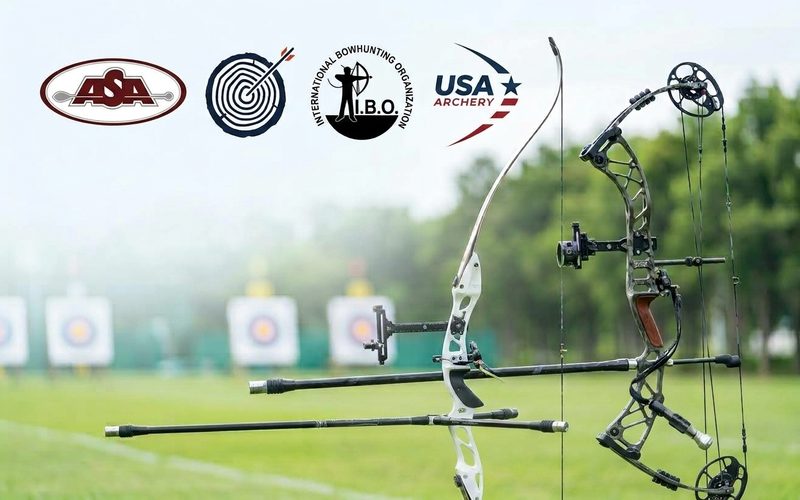 'Am I Legal?' equipment audit panel showing ASA, NFAA/Vegas and IBO marked legal and USA Archery marked illegal for an oversized stabilizer